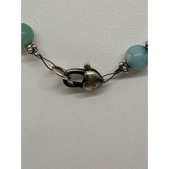 Jadeite Beaded Necklace Pendant Natural Semi-precious Stone Handcrafted 16-inch - Picture 8 of 10